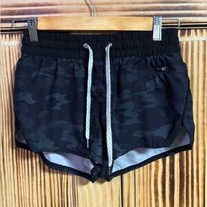 Vuori Black Camo Athletic Shorts
